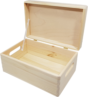 Pine Storage Box with Flap Lid 30x20x13.5 cm-2