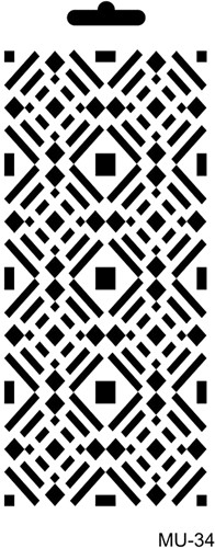 Mix media Stencil collection MU series MU34 10x25