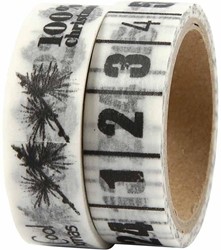 CC Masking Tape Kerst zwart-wit 2 x 5 m