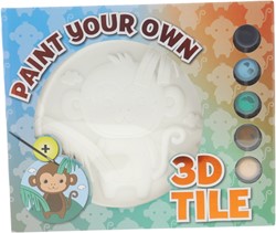 3D-Fliesenmalset 17,5 cm Dschungel