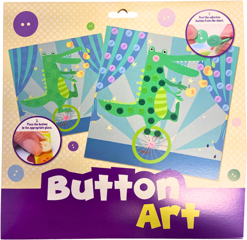 Wins Knopenkunst Button Art Schilderij Versieren Krokodil