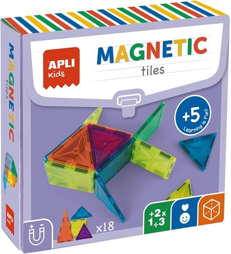 Apli Transparante Magnetische Blokken 18 stuk