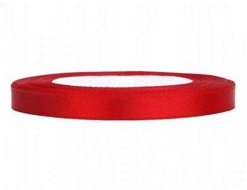 Satijnlint 6 mm 25 m Rood