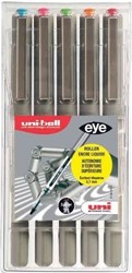 Uni Super Ink Eye Rollerpen 5 Set 0,7 mm