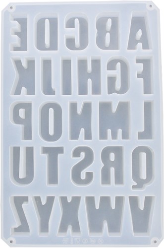 Silikonform 34x22,3x2,5 cm Großbuchstaben 52 mm-2
