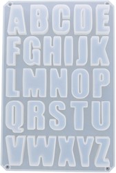 Silikonform 34x22,3x2,5 cm Großbuchstaben 52 mm