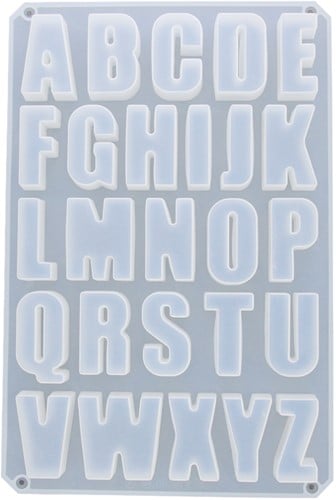 Siliconen Mal 34x22,3x2,5 cm Hoofdletters 52 mm