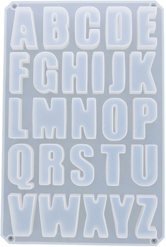 Silikonform 34x22,3x2,5 cm Großbuchstaben 52 mm