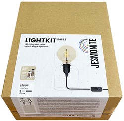 Jesmonite Light Kit Part 1 Lamp + Kabel met Schakelaar 1,8m Zwart