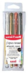 Uni Signo Gel Pen Metallic 4 Set 1 mm