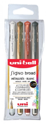 Uni Signo Gel Pen Metallic 4 Set 1 mm
