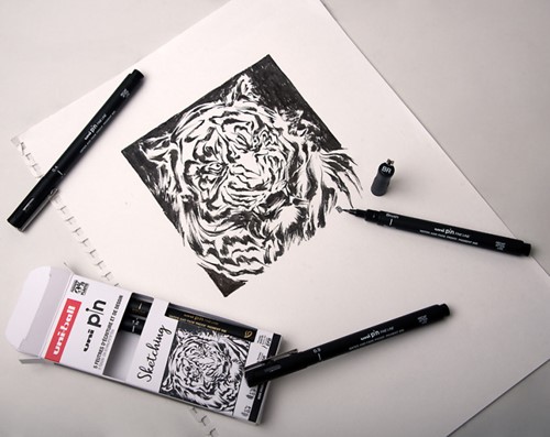 Uni Pin Fineliner Set 5 pieces Sketching-2