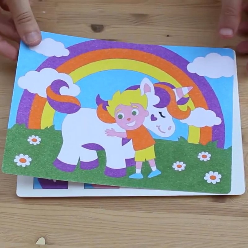 Unicorns zandschilderen met Sabiarelli