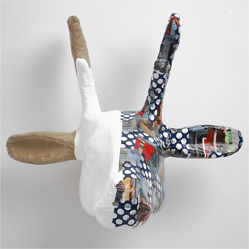 CC Papier Maché Hertenkop 32 x 26 x 23 cm-3