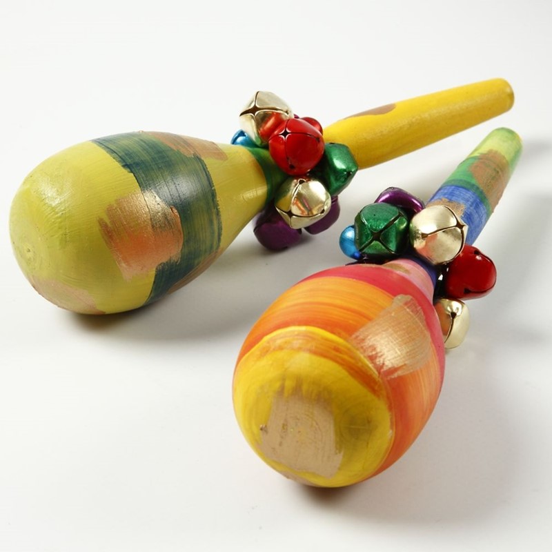 Maracas maken en versieren met verf en belletjes