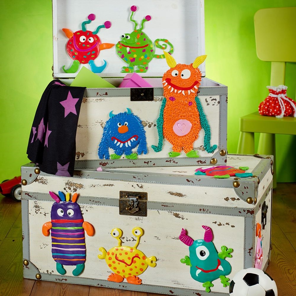 Grote decoratieve Monsters van Fimo klei