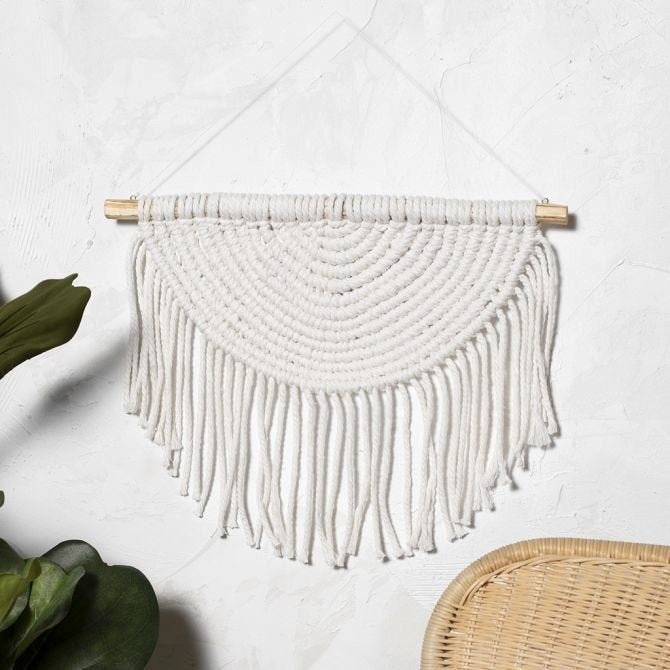 Macramé Wandkleed Halve Cirkel