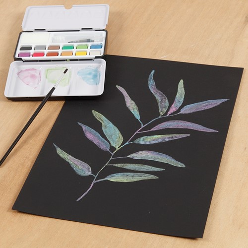 Artistline Aquarelpapier A4 300gr 10 vel Zwart-3