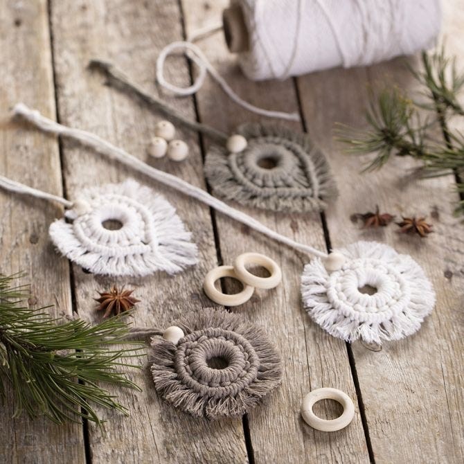Macramé Hangers Hart en Cirkel