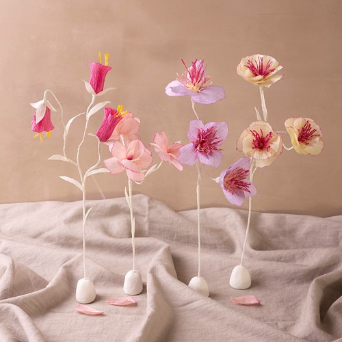 CC Craft Kit Crepe Paper, pastel colours, Flower, 1 pack-3