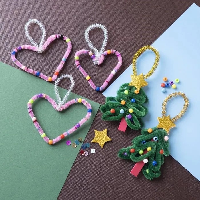Kerstdecoraties van pijpenragers