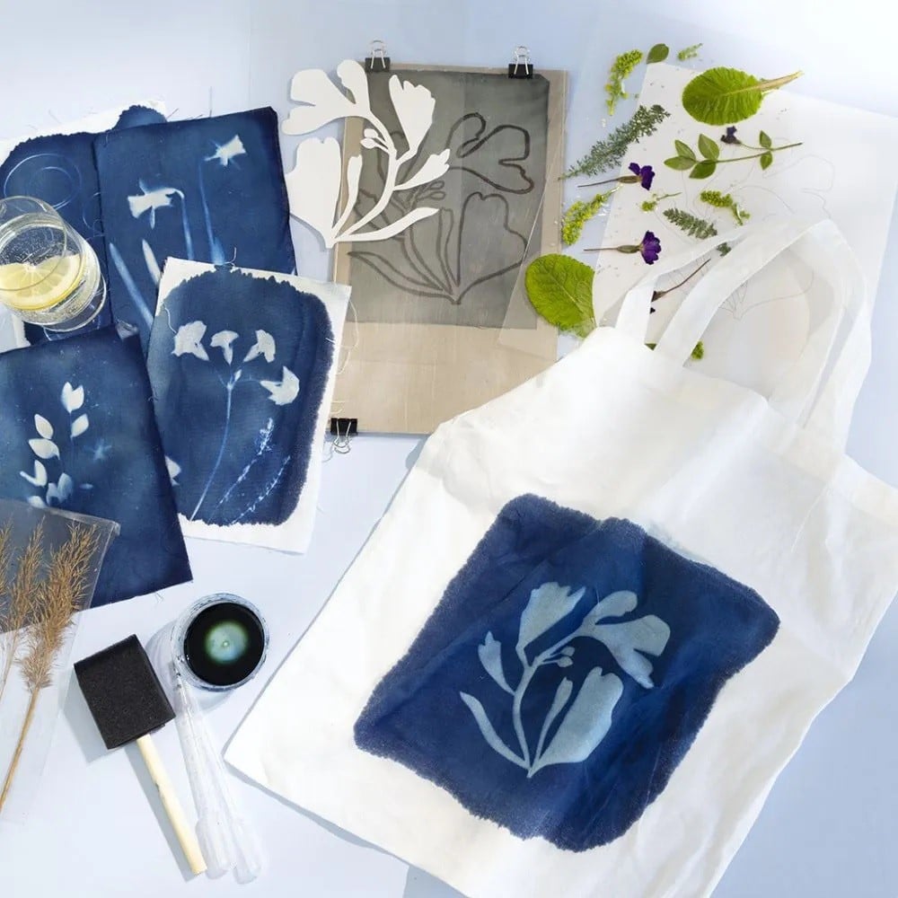Hoe print je met cyanotype op stof?