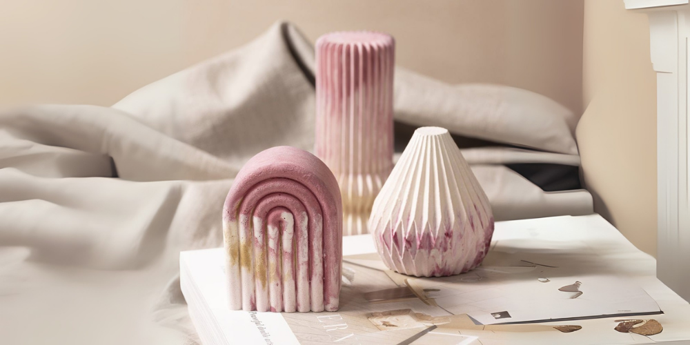 Deco sculpturen van giethars met marmereffect