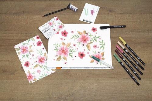 Tombow Watercoloring Set Floral-3