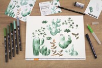 Tombow Watercoloring Set Greenery-3