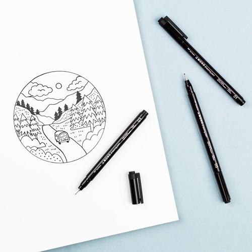 Tombow Mono Fineliner Set 4 stuks Fijn-2