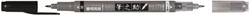 Tombow Fudenosuke Brush Pen Twin Soft Tip Zwart en Grijs
