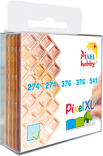 Pixelhobby XL Pixelmatje Set 5 stuks Perzik