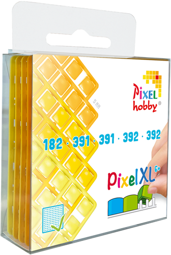 Pixelhobby XL Pixelmatje Set 5 stuks Geel