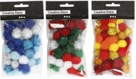 CC  Pompons 15-20mm 48 stuks